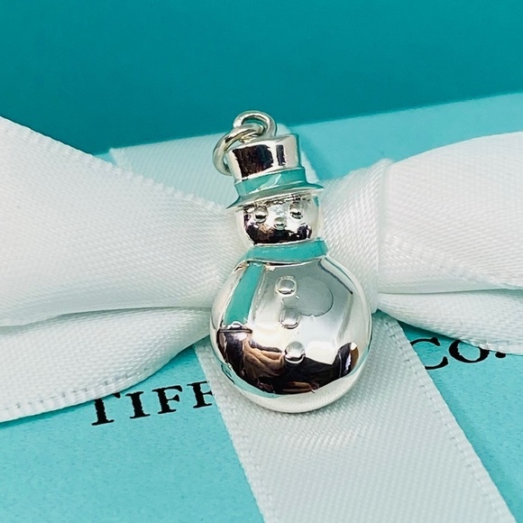 Tiffany & Co Silver Blue Enamel Snowman 925 silver  excellent box pouch - Picture 4 of 7